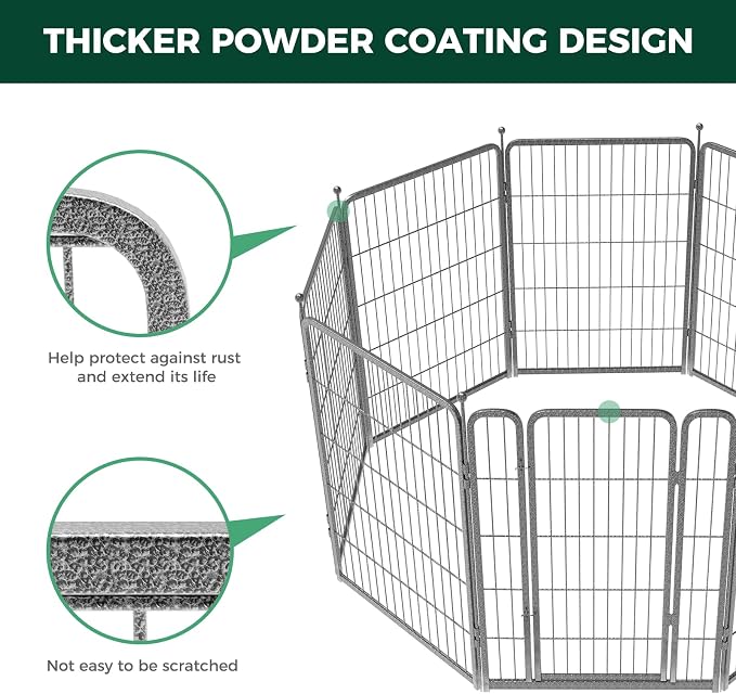 FXW Garden Fence Outdoor for The Yard – 40in x 36.4ft Heavy Duty Metal Animal - Image 5