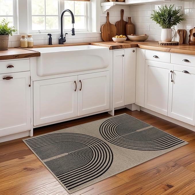 Easy Jute Rainbow Entryway Rug, 2x3 Washable Non-Slip Indoor Outdoor Doormat - Image 6