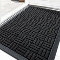 OLANLY Front Door Mat Outside Entrance 35x23, Heavy Duty Sturdy Natural Rubber by OLANLY