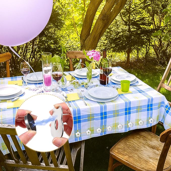 12 PCS Flower Shaped Outdoor Tablecloth Weights, Stainless Steel Table Weights - Image 7