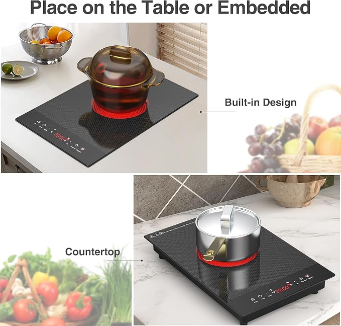 VBGK Electric Cooktop, 110V Electric Stove Top, Single Burner Electric Cooktop - Image 4
