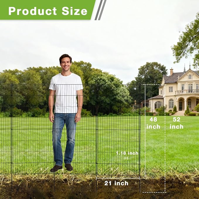 15 Panels No Dig Decorative Outdoor Garden Fence - Image 2