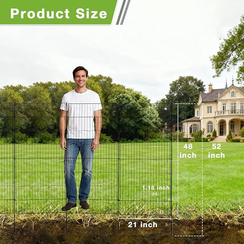 15 Panels No Dig Decorative Outdoor Garden Fence - Image 2