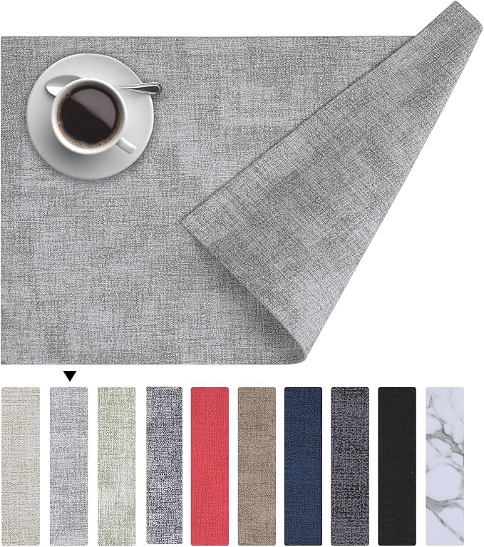 Homaxy Faux Leather Heat Resistant Placemats by Homaxy