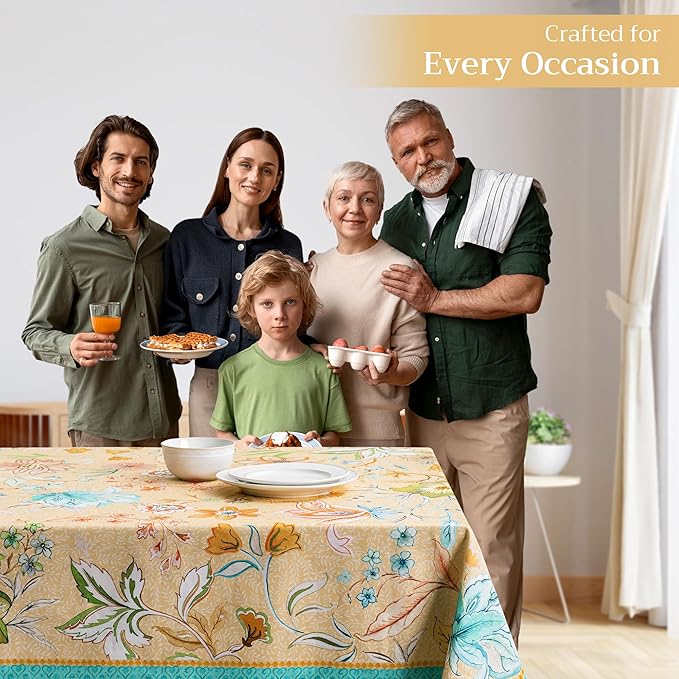 Maison d' Hermine Table Cloth Square Table 100% Cotton 60 x 60 Inches - Image 5