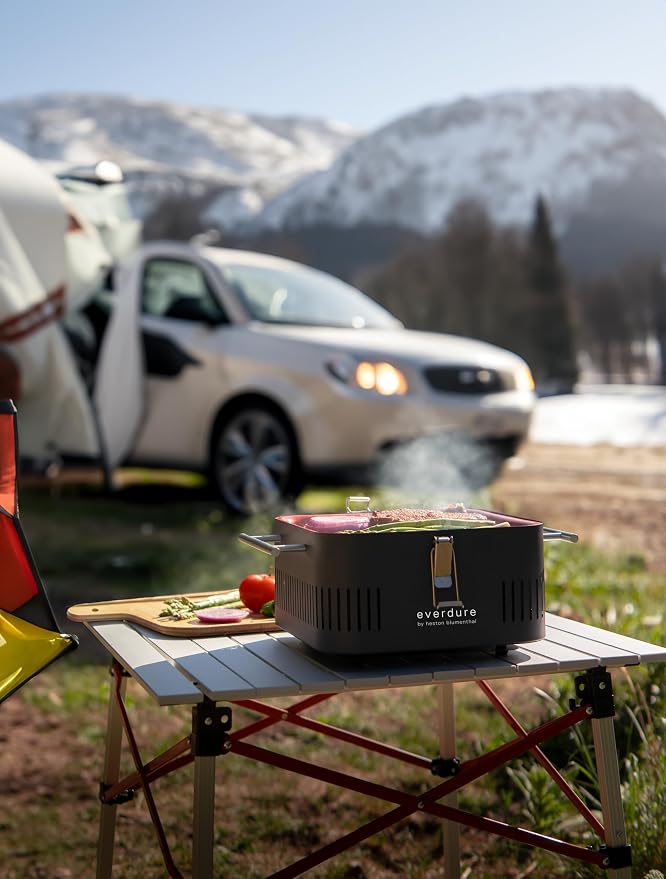 Everdure CUBE Portable Charcoal Grill, Tabletop BBQ, Perfect Tailgate, or - Image 11