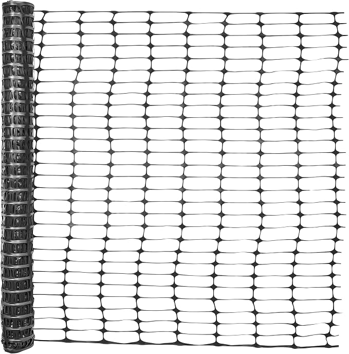 Fencer Wire 4 ft. Safety Fence, 100 ft. Black Plastic Fencing Roll by Fencer+Wire