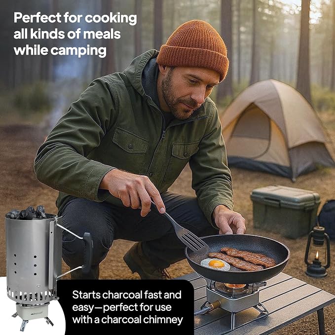 The Bincho Grill Charcoal Starter Gas Burner – 12, 800W High Heat Mini Stove - Image 4