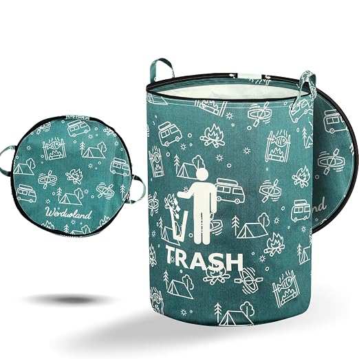 1 Pcs 30 Gallon Collapsible Trash Can Portable Waterproof Reusable by Werduoland