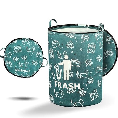 1 Pcs 30 Gallon Collapsible Trash Can Portable Waterproof Reusable by Werduoland