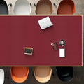 Wine Red Plastic Table Cover Protector, 1.5mm Thick Rectangle Vinyl Table Top by FURKIT