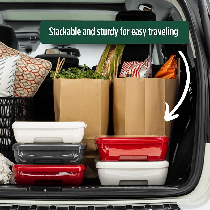Fancy Panz - Green Classic Aluminum Foil Pan Carrier - Elevated Food Serving - Image 4