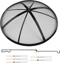 Fire Pit Spark Screen, Outdoor 40 Inch Round Fire Pit Screen by Baitedelai