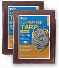 GUARD SHIELD Brown/Green Tarp 10x12 Feet Medium Duty Outdoor Waterproof Multi by GUARDSHIELD