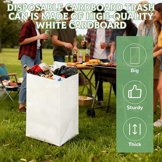 8 Pack 30 Gallon Disposable Trash Cans - Image 5