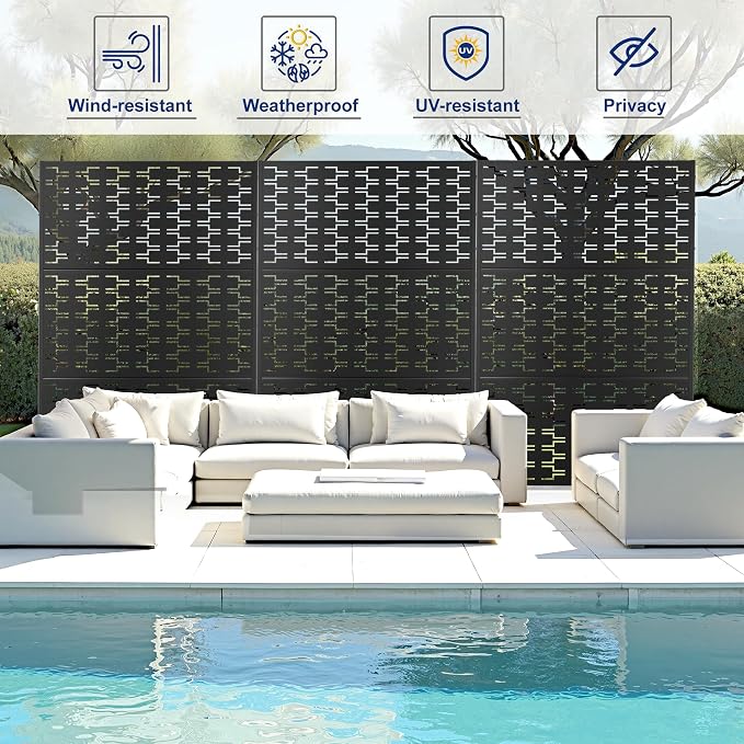 Outdoor Privacy Screen, Freestanding Privacy Fence Panels - Image 3