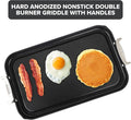 Griddle 19 x 11 Inch Double Burner Flat Top, Nonstick Hard Anodized