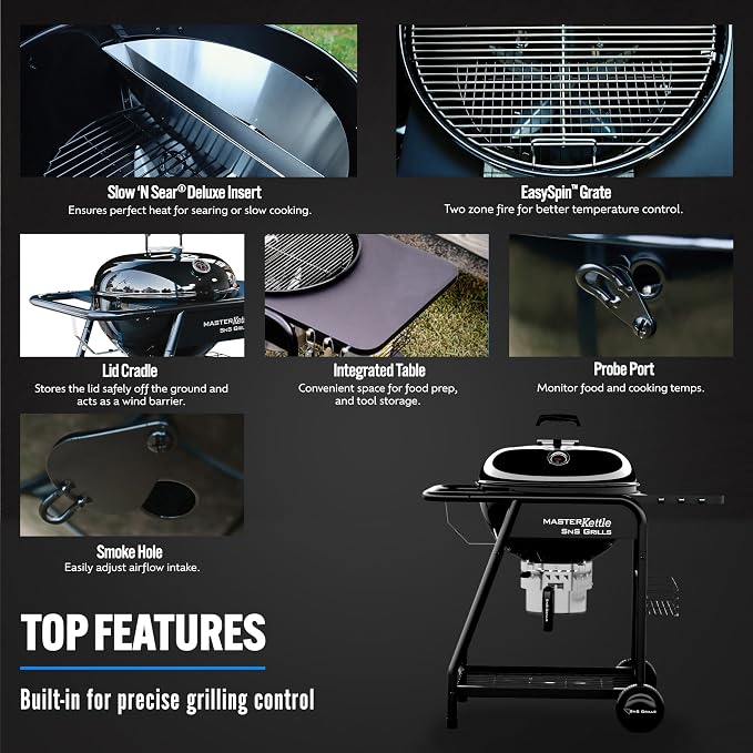 SnS Grills MasterKettle Charcoal Grill and Smoker - Image 7