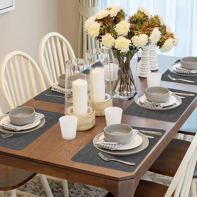 Maxpearl Faux Leather Placemats Set of 6 - Image 4