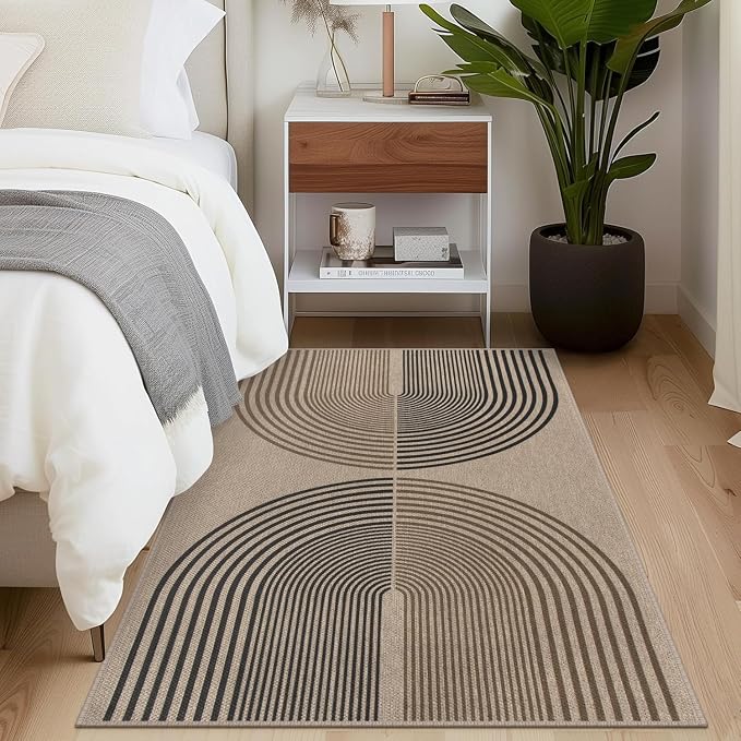 Easy Jute Rainbow Area Rug, 3x5 Indoor Outdoor Entryway Rug Washable Non-Slip - Image 5