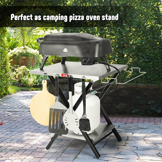 Outdoor Grill Table, Foldable Pizza Oven Stand & Griddle Stand - Image 4