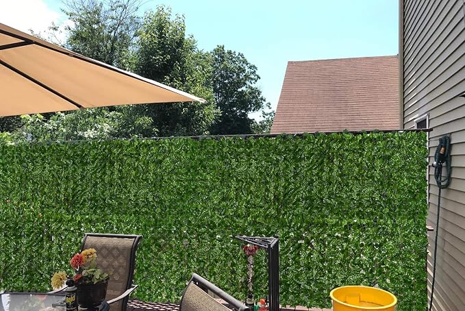 DearHouse Artificial Ivy Privacy Fence Wall Screen, 98.4x59in Artificial Hedges - Image 3