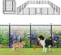 Garden Fence with Gate Metal Fencing Outdoor by Jhsomdr