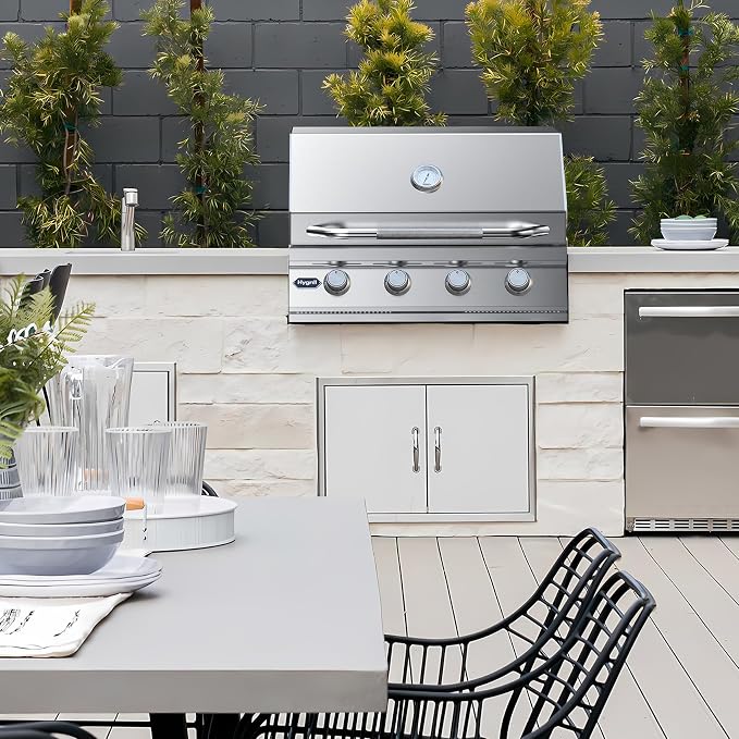 Hygrill 32-Inch Built In Grill, Stainless Steel 4-Burner Grill Head - Image 6
