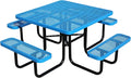 46'' Square Picnic Table for Outdoors, Commercial Steel Metal Picnic Tables by MakeaGoodChoose