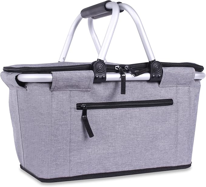 Picnic Basket, SIYUAN Collapsible Shopping Basket Insulated by SIYUAN