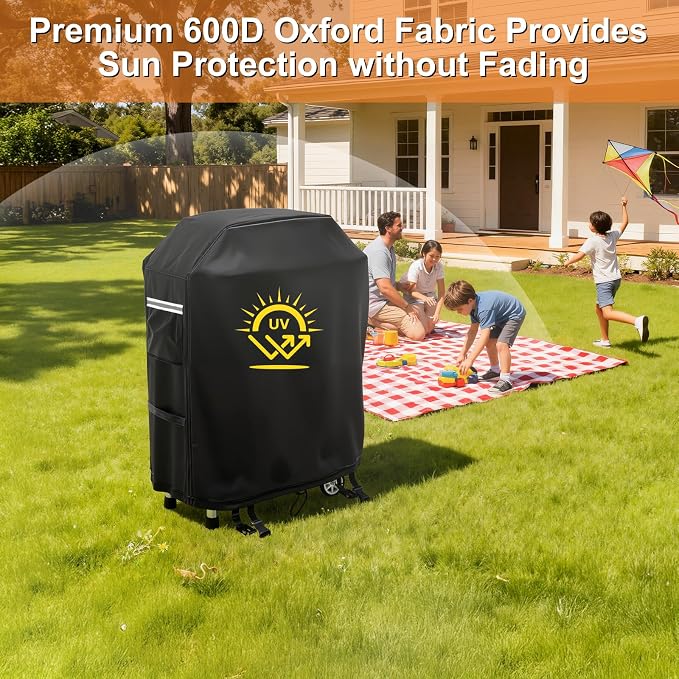 Grill Cover for CharBroil Bistro Pro Electric Grill Griddle, Heavy-Duty 600D - Image 8