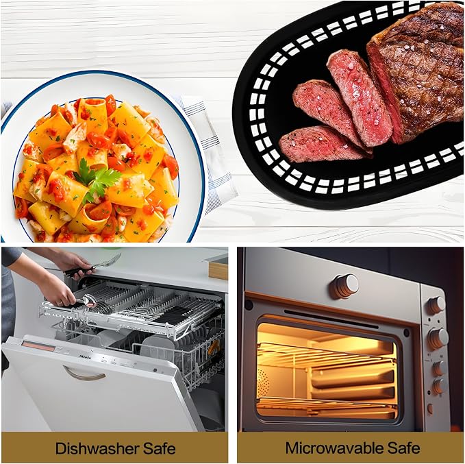 18 Pcs Fast Food Baskets, Plastic Food Serving Basket - Image 5