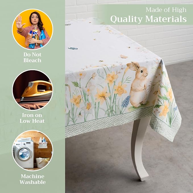 Maison d' Hermine Table Cloth Square Table 100% Cotton 54 x 54 Inches - Image 3