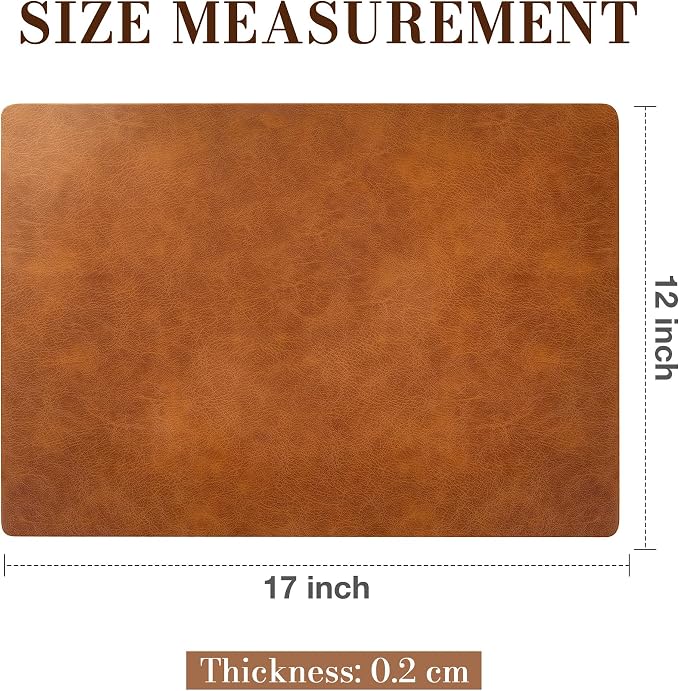 Roxifina Faux Leather Placemats Set of 6 - Image 3