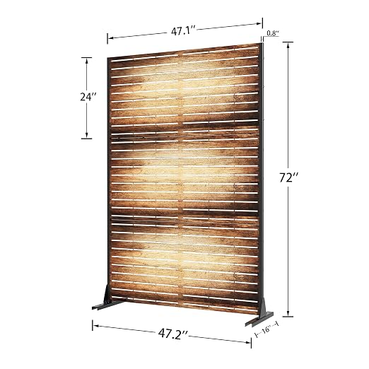 Casaphoria 72" H x 47" W Metal Outdoor Privacy Screen, Freestanding Decorative - Image 8