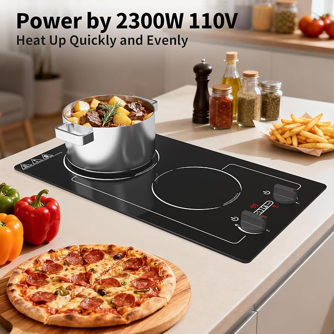 VBGK Induction Cooktop, 110V 2300W 2 burner hot plate - Image 8