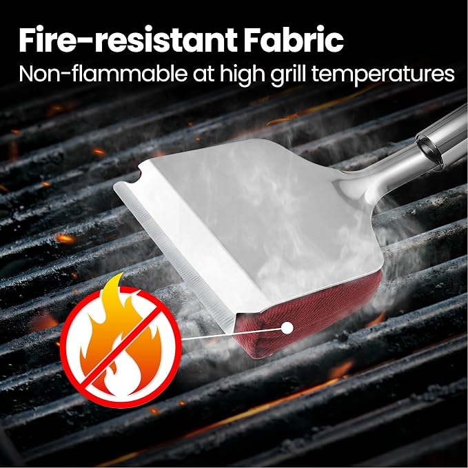 2-in-1 Stainless Steel Grill Brush Cleaning Kit, Grilling Accessories, - Image 6