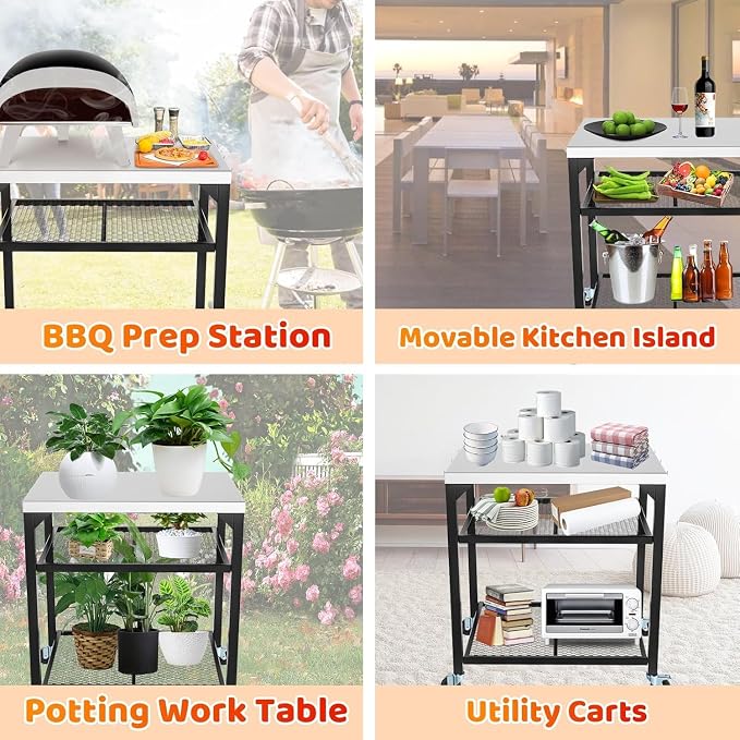 Pizza Oven Table for Ooni, Outdoor Grill Table for Ooni Pizza Oven Accessories - Image 6