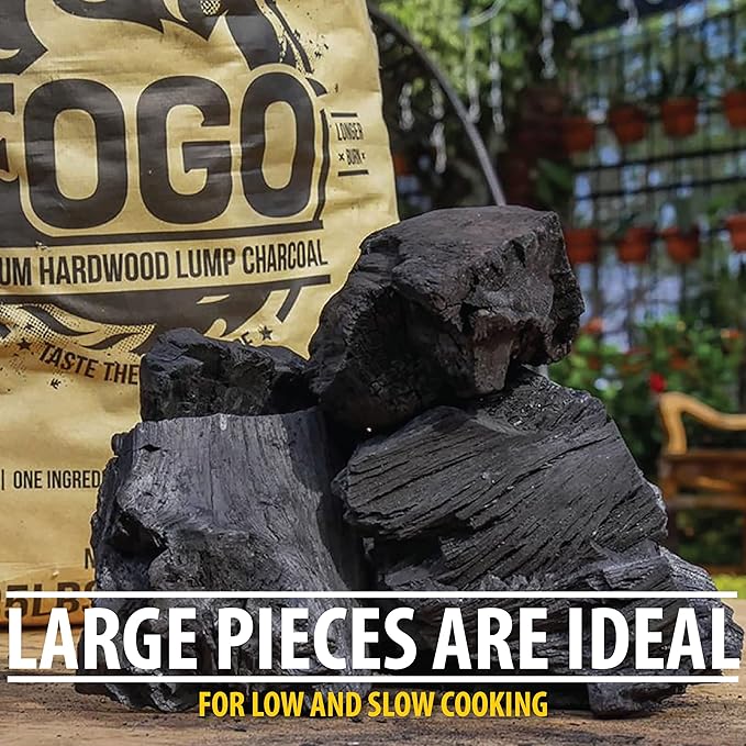 FOGO Super Premium Hardwood Lump Charcoal 35 Pound Bag, Fogostarters Natural - Image 5