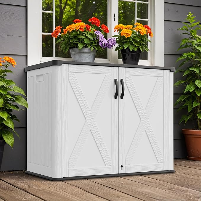 Greesum Outdoor Storage Cabinet, 25 Cu.Ft Deck Box Without Shelves, Waterproof - Image 2