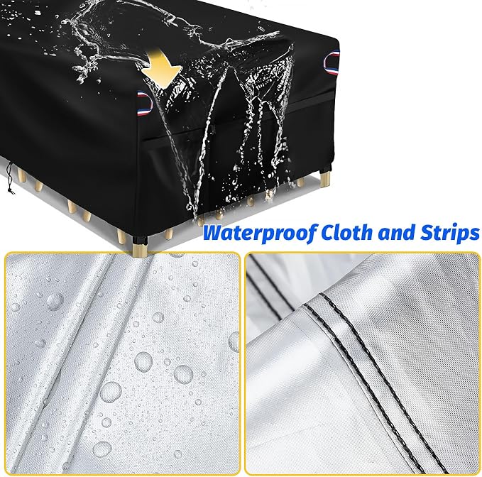 Patio Furniture Covers for Table and Chairs, Waterproof Patio Set Cover for 4-6 - Image 3