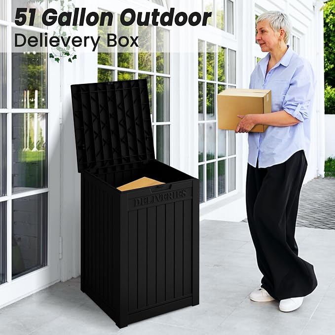 55 Gallon Outdoor Storage Box, Waterproof Resin Deck Box - Image 4