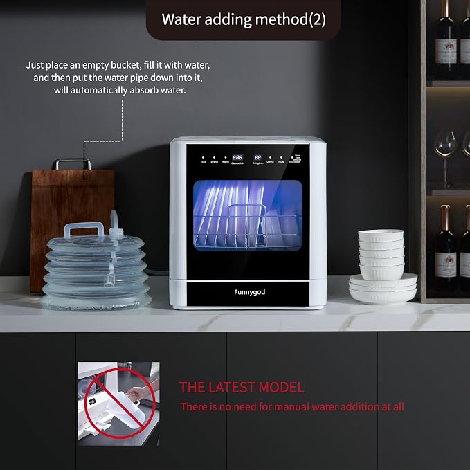 Countertop dishwasher, portable dishwasher, fully automatic, - Image 3