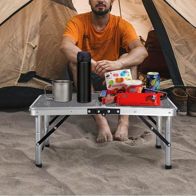 RedSwing Folding Grill Table, Lightweight Height Adjustable Aluminum Table - Image 9
