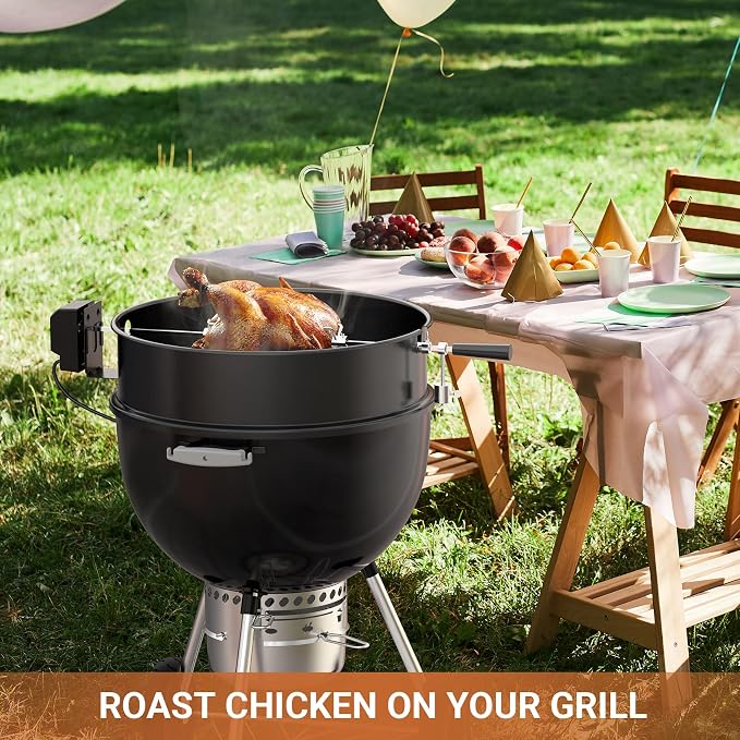 onlyfire Universal High-Temp Resistance Black Coated Steel Charcoal Kettle - Image 6