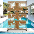 Metal Privacy Screen for Outdoor & Indoor Use, Free Standing Privacy Screen for by Unknown