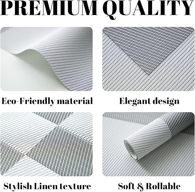 Placemats Set of 4 Vinyl/Plastic Woven Place Mats - Image 2