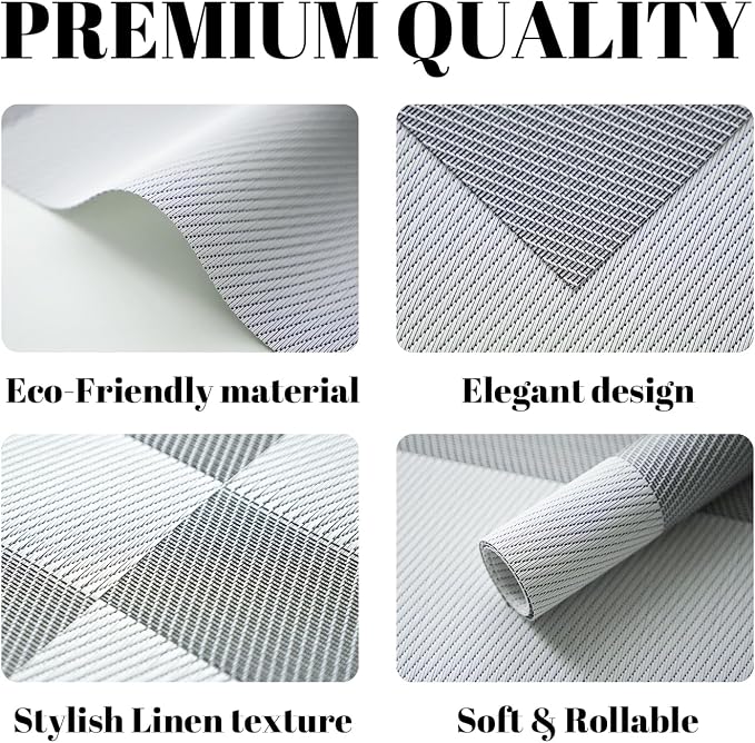 Placemats Set of 8 Vinyl/Plastic Woven Place Mats - Image 2
