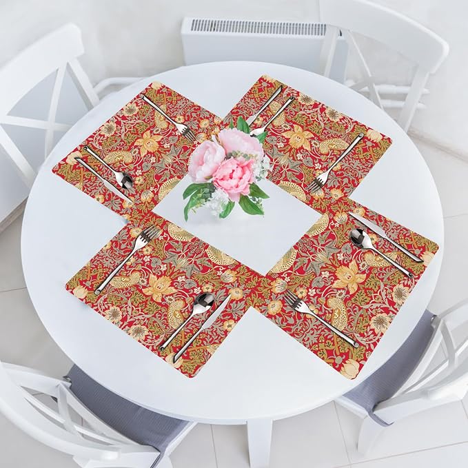 Strawberry Thief Red Placemats - Image 7