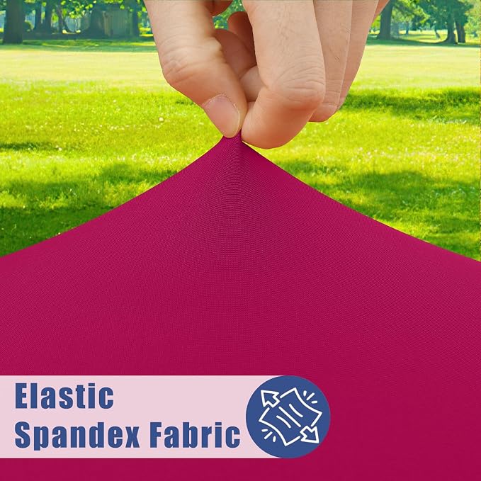 Spandex 6 Foot Rectangle Table Cloth 6 Pack, Elastic Fitted Tablecloths - Image 2